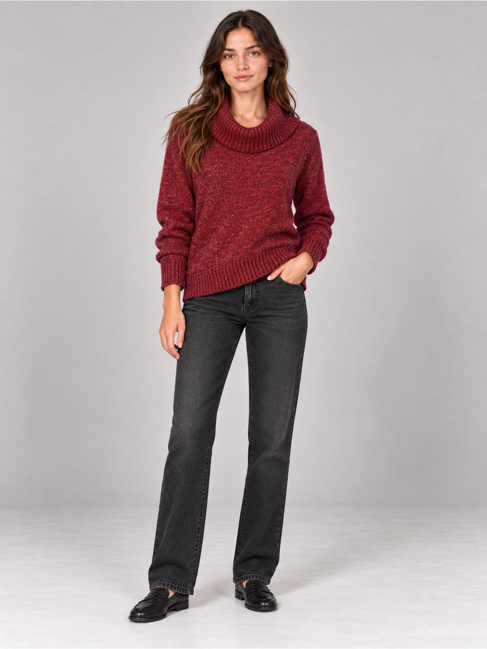 Letty & Me Red Turtleneck Pullover Sweater NWT Women’s Medium